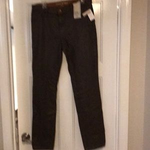 Woman's faux leather weathered pants